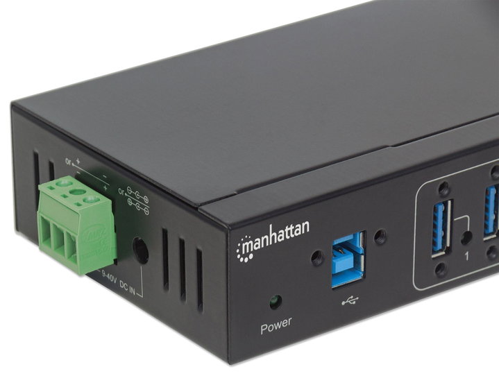 Industrial Hub USB 3.2 7 Doors - Manhattan IDATA USB 3 -SER- 7 MH