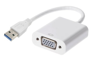 Adapter from USB 3.2 To Male to VGA Female White - Techly NP IDATA USB 3 -SVGA