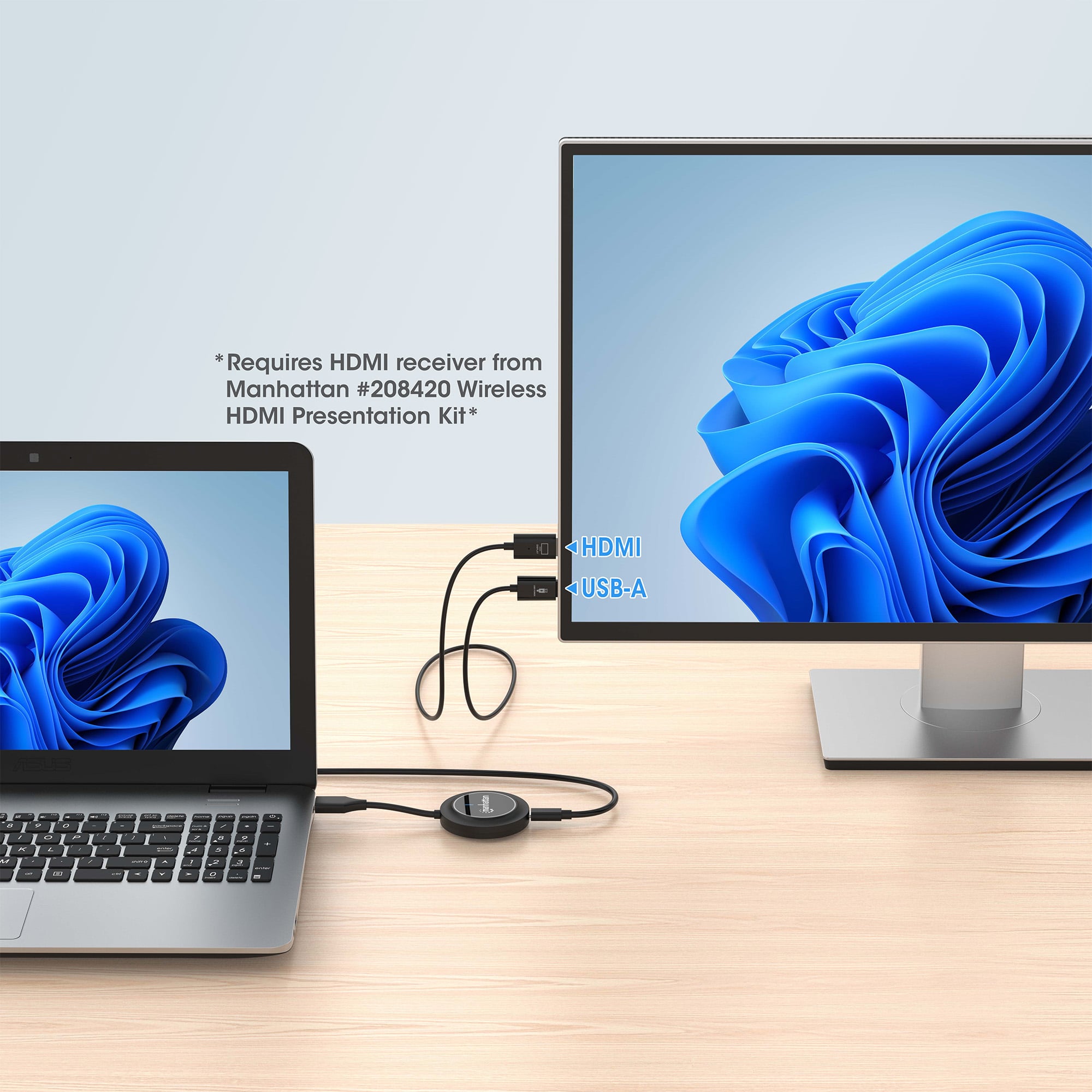 Adattatore Wireless HDMI 1080p con Trasmettitore HDMI per IDATA USBC-1080WL - Manhattan IDATA USBC-1080TXH