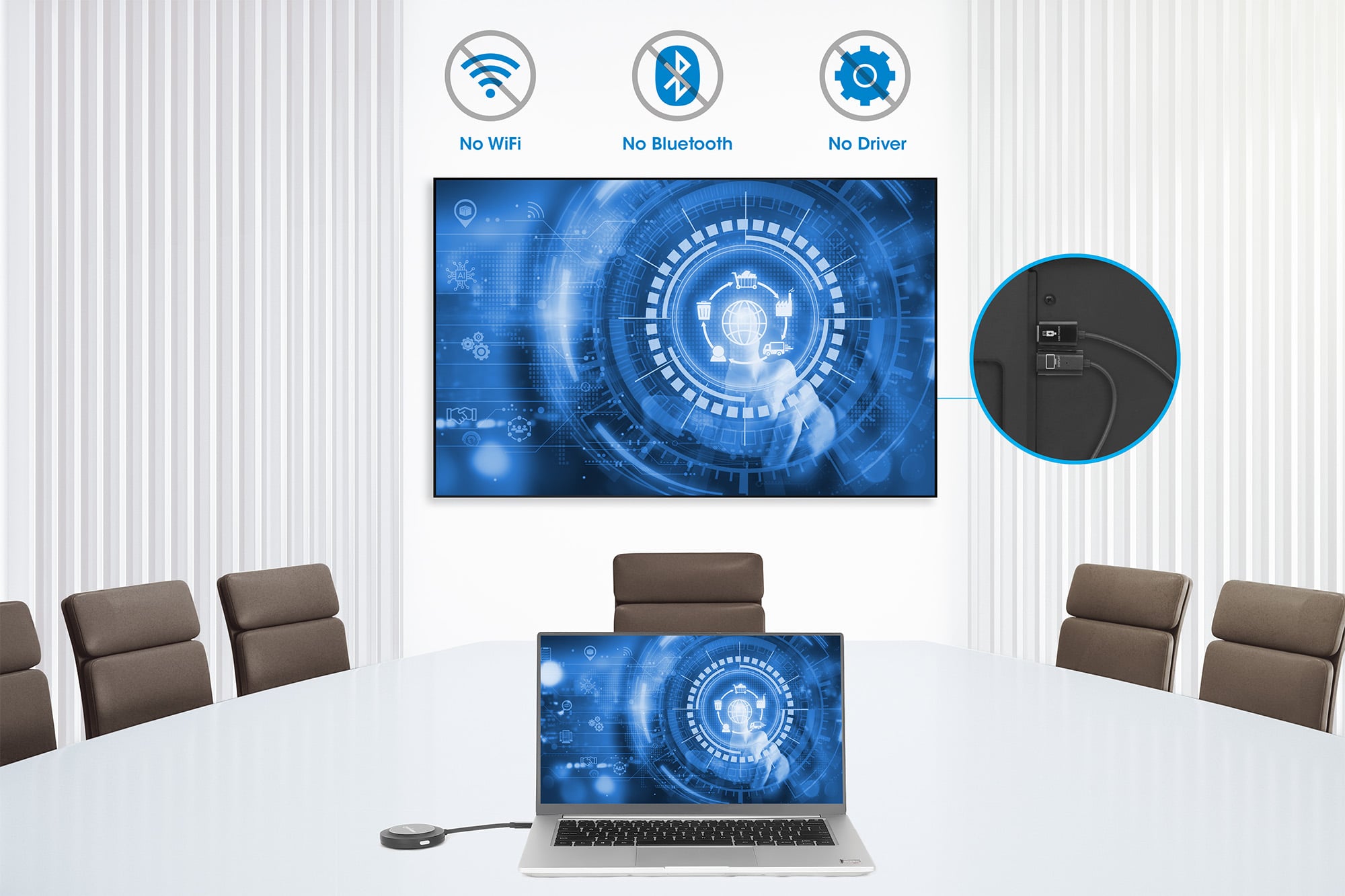Kit di Presentazione con Ricevitore e Trasmettitore HDMI Wireless 1080p - Manhattan IDATA USBC-1080WHL