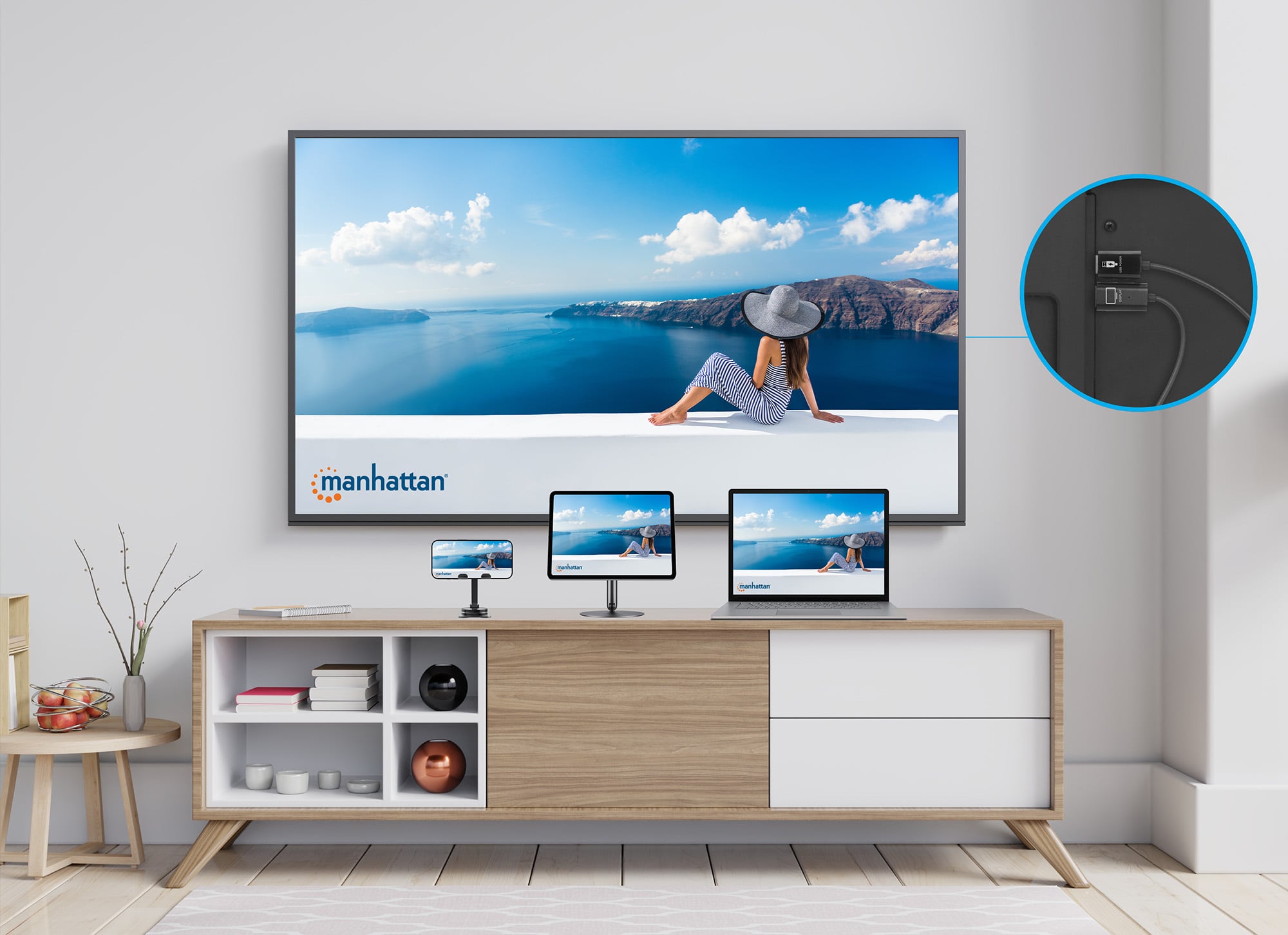 Kit di Presentazione Wireless da USB-C™ a HDMI 1080p - Manhattan IDATA USBC-1080WL