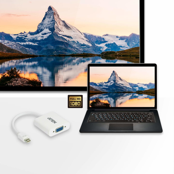 Mini DisplayPort (Thunderbolt) adapter to VGA - Aten IDATA VC- 920