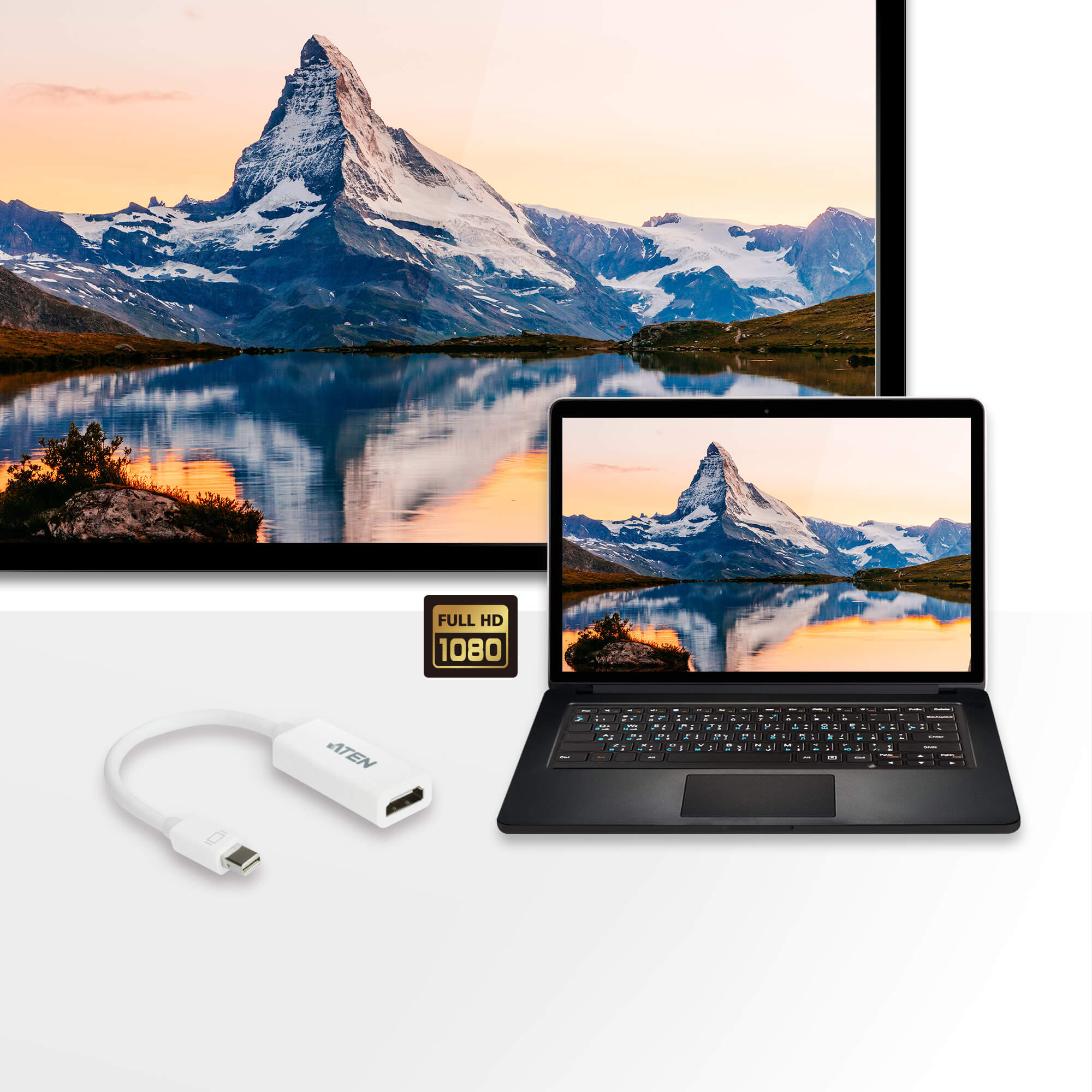 Mini DisplayPort (Thunderbolt) adapter to HDMI - Aten IDATA VC- 980