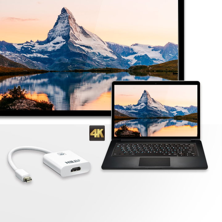 Active Adapter Mini DisplayPort to 4 K HDMI - Aten IDATA VC- 981