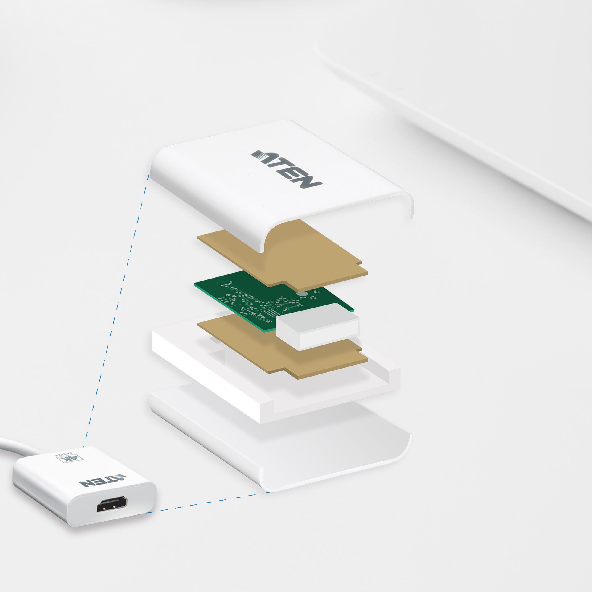 Active Adapter Mini DisplayPort to 4 K HDMI - Aten IDATA VC- 981