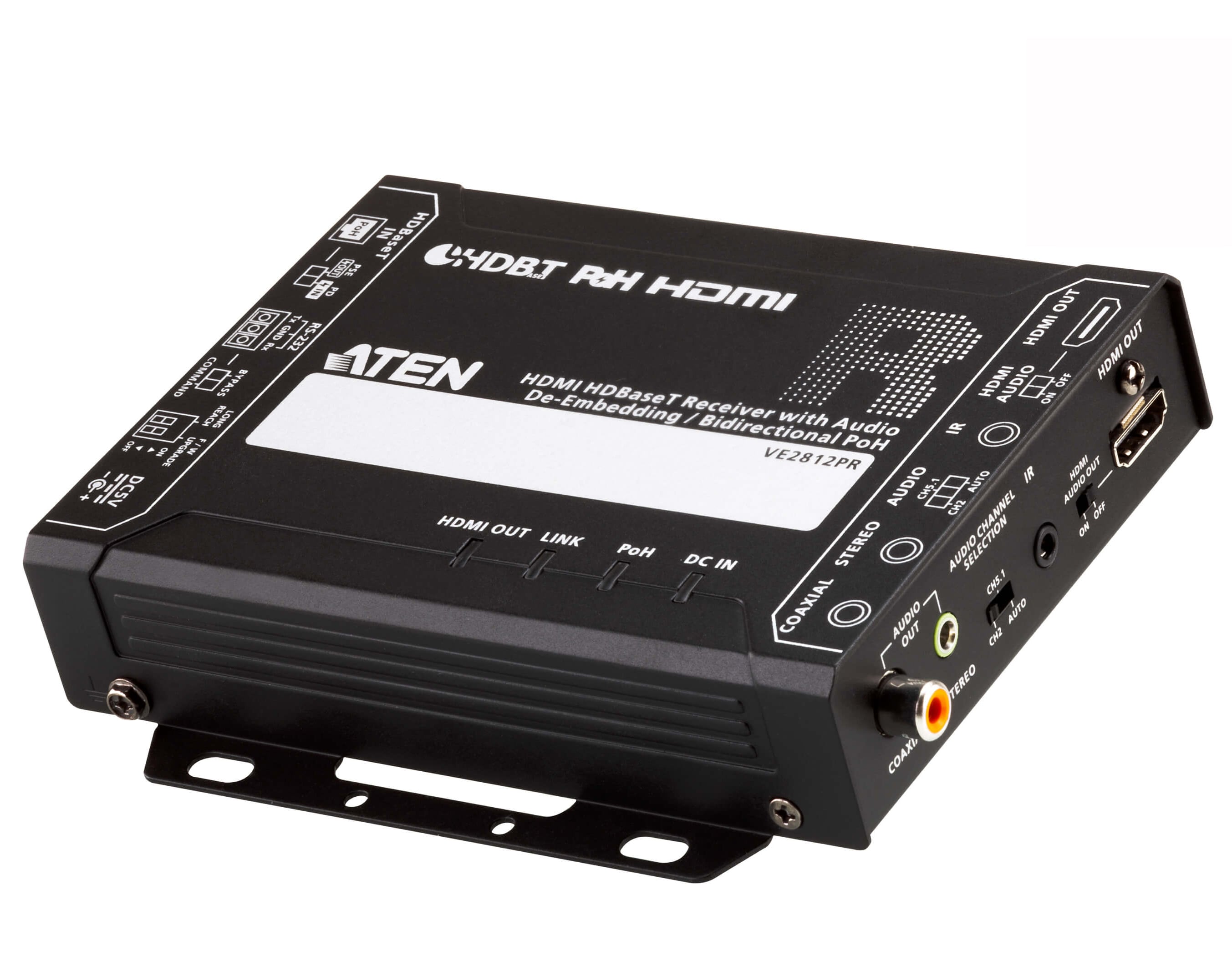 Ricevitore HDBaseT HDMI con de-embedding Audio PoH Bidirezionale 4K 100m, VE2812PR - Aten IDATA VE-2812PR
