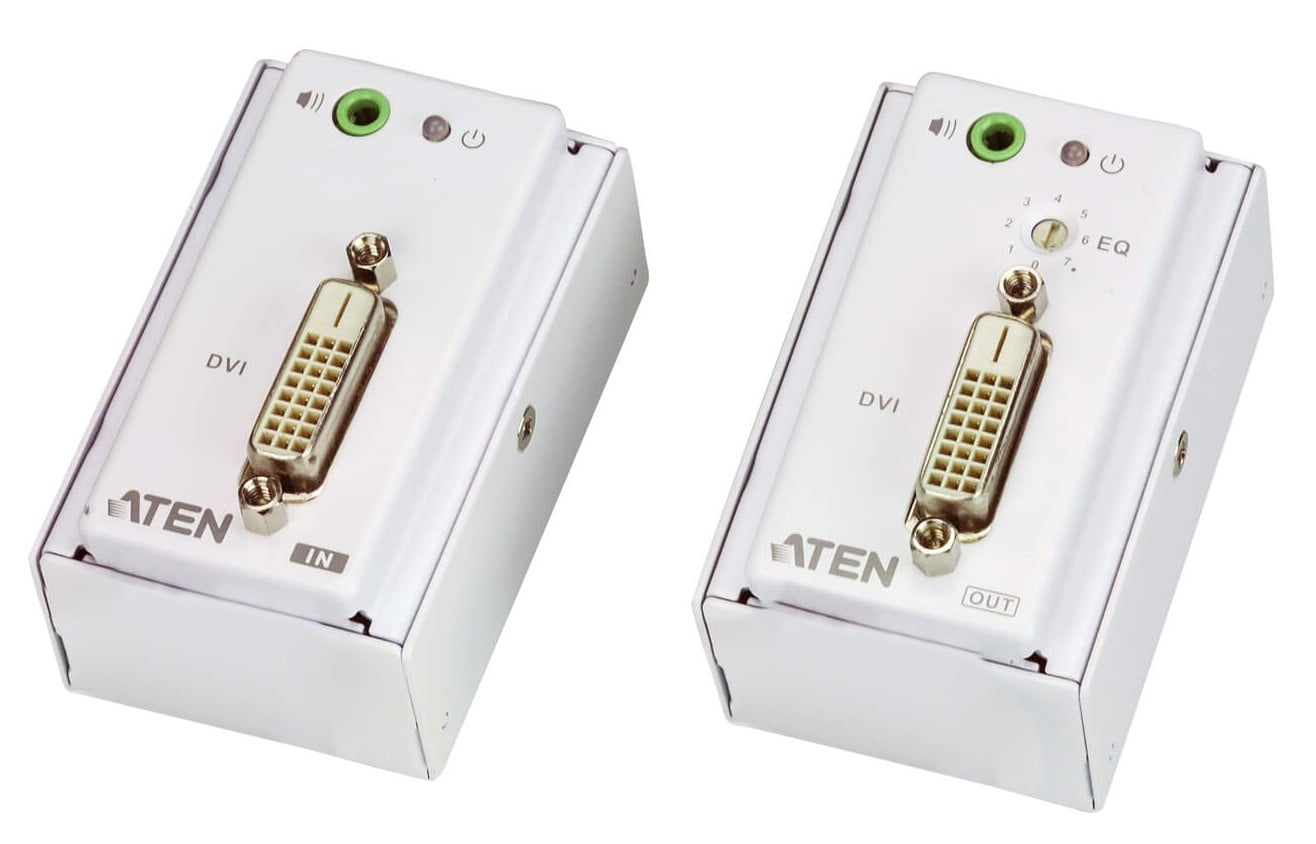 Extensor DVI/Audio Cat 5 with wall plate 1920 x 1200 to 40 m - ATEN IDATA VE- 607