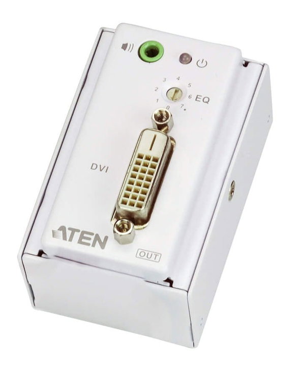 Estensore DVI/Audio Cat5 con piastra a parete 1920x1200 a 40m - ATEN IDATA VE-607