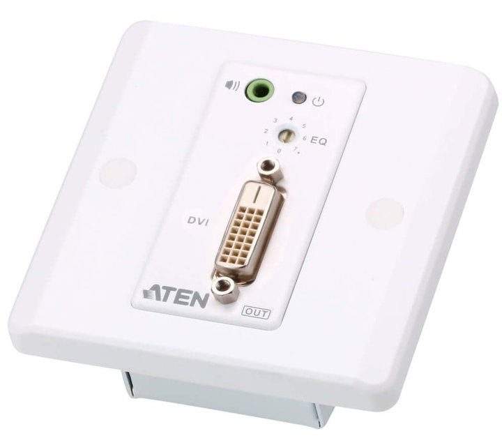 Estensore DVI/Audio Cat5 con piastra a parete 1920x1200 a 40m - ATEN IDATA VE-607