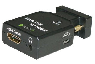 Mini Convertitore VGA+Audio a HDMI - Techly IDATA VGA-HDMINI