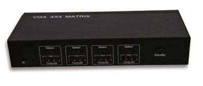 Matrix SVGA 4 IN 4 OUT Full HD 1080p con Audio - Techly NP IDATA VGA-VS404