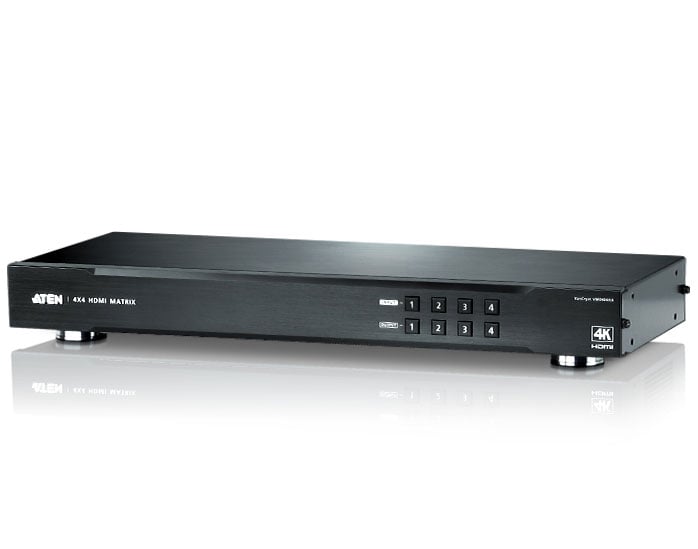 Switch Matrix 4 x 4 HDMI 4 K with IR remote control - Aten IDATA VM- 0404 H
