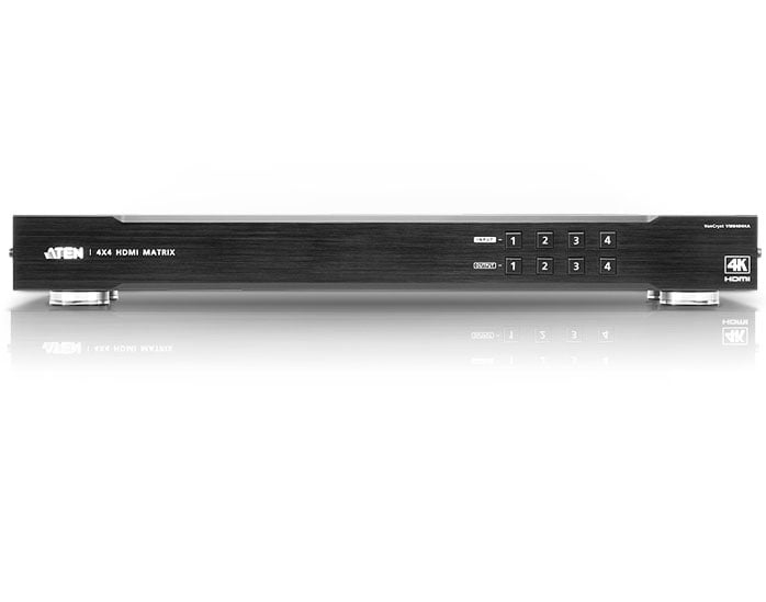 Switch Matrix 4 x 4 HDMI 4 K with IR remote control - Aten IDATA VM- 0404 H
