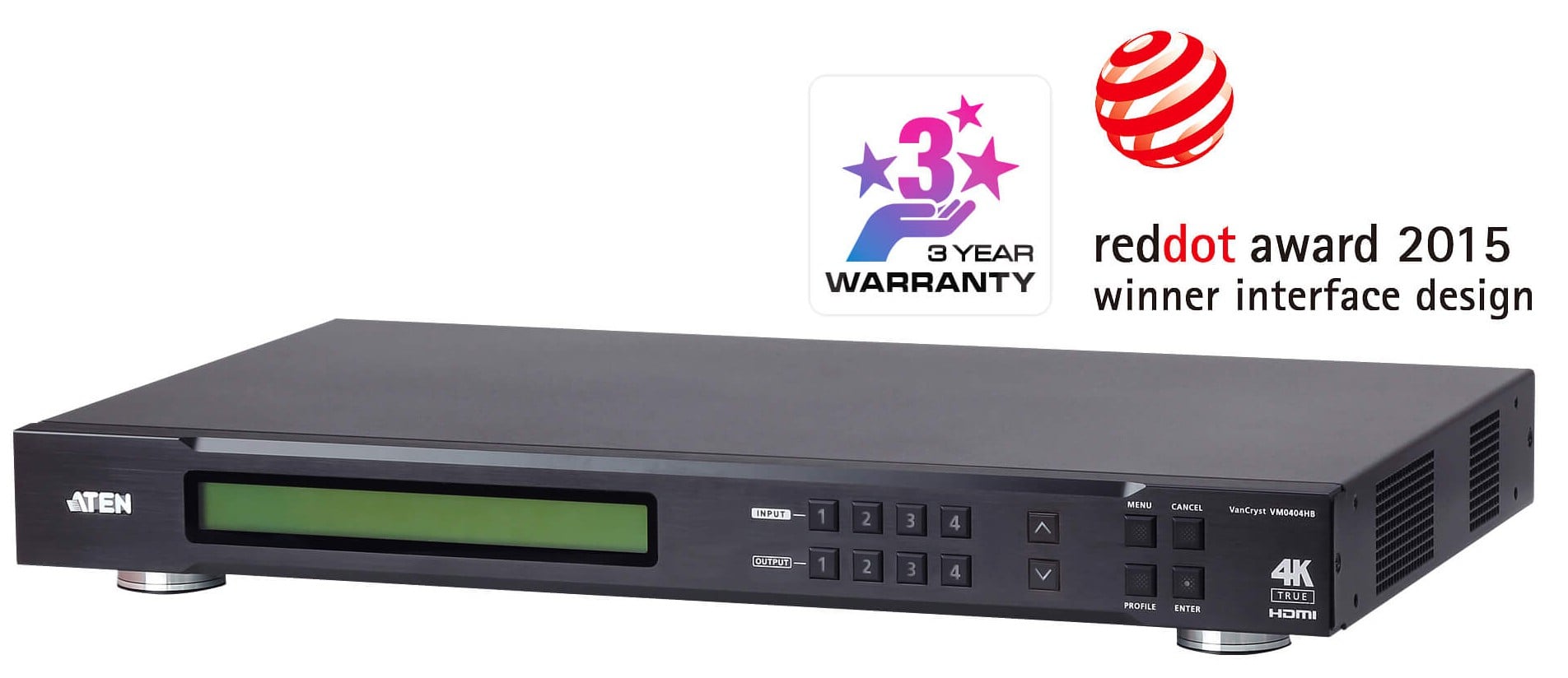 Switch True 4K HDMI Matrix 4x4, VM0404HB - Aten IDATA VM-0404HB