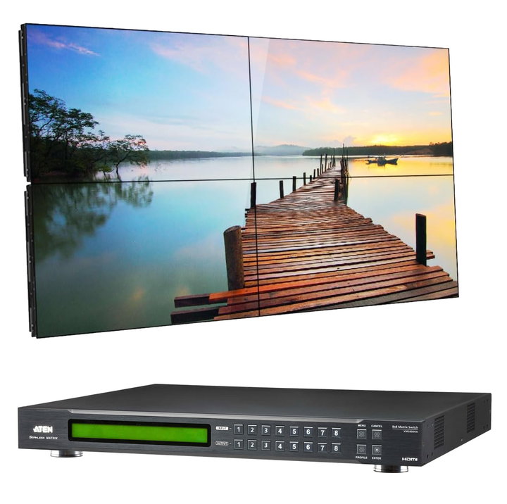 Matrix HDMI 8x8 con Videowall e Scaler - Aten IDATA VM-5808HA