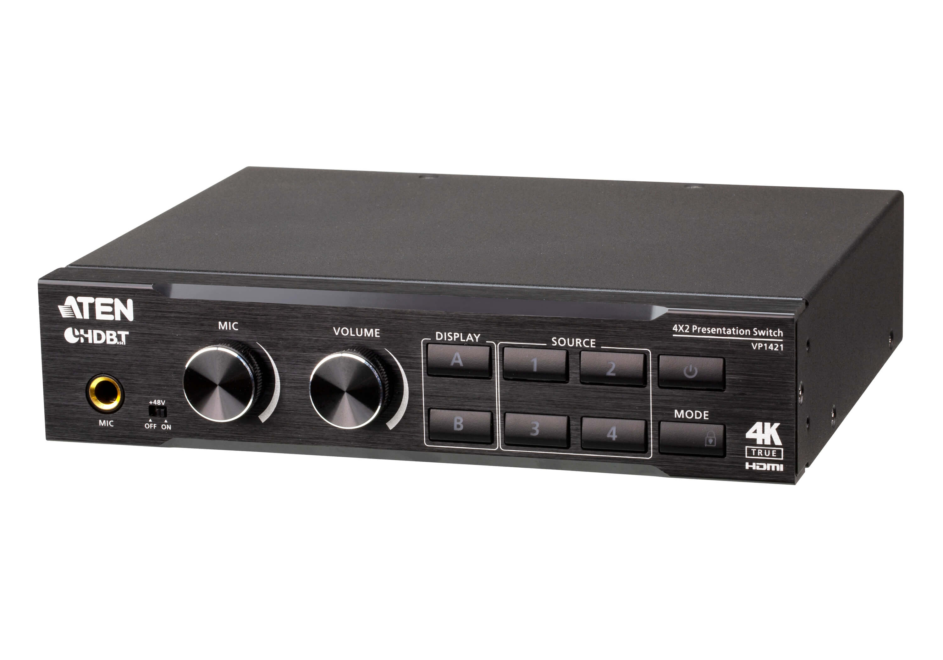 Switch matrix presentations True 4 K 4 x 2 with HDBaseT-Lite - Aten IDATA VP- 1421