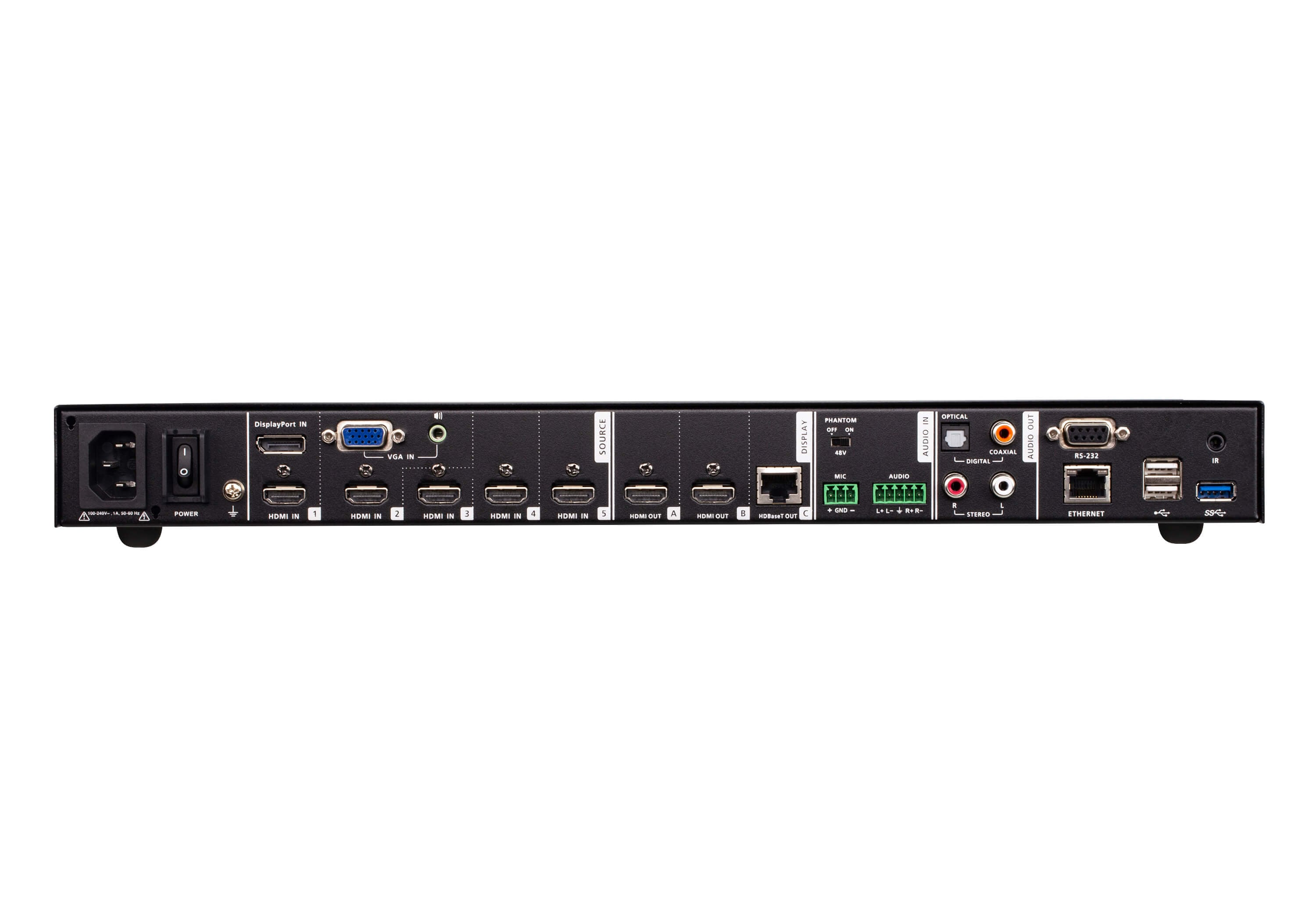 Switch Matrix Presentazioni 7x3 Scaler Mixer Audio e HDBaseT, VP2730 - Aten IDATA VP-2730
