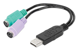 Dual PS/ 2 USB adapter - Manhattan IDATA Y-PS 2 /USB