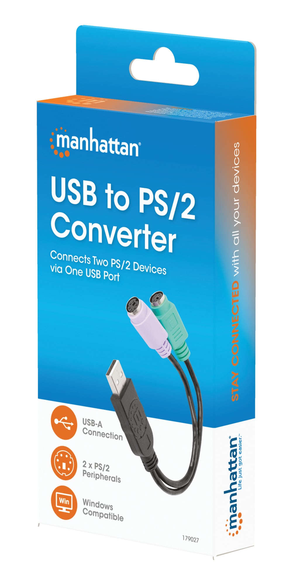 Adattatore USB a doppio PS/2 - Manhattan IDATA Y-PS2/USB
