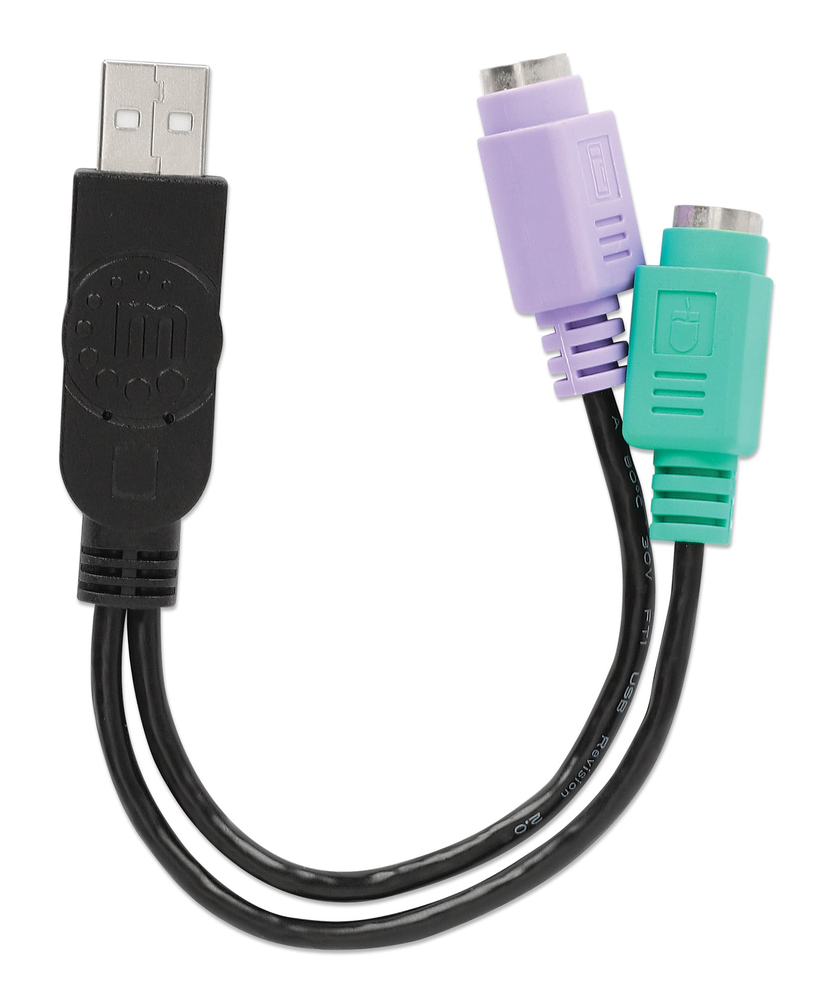 Adattatore USB a doppio PS/2 - Manhattan IDATA Y-PS2/USB
