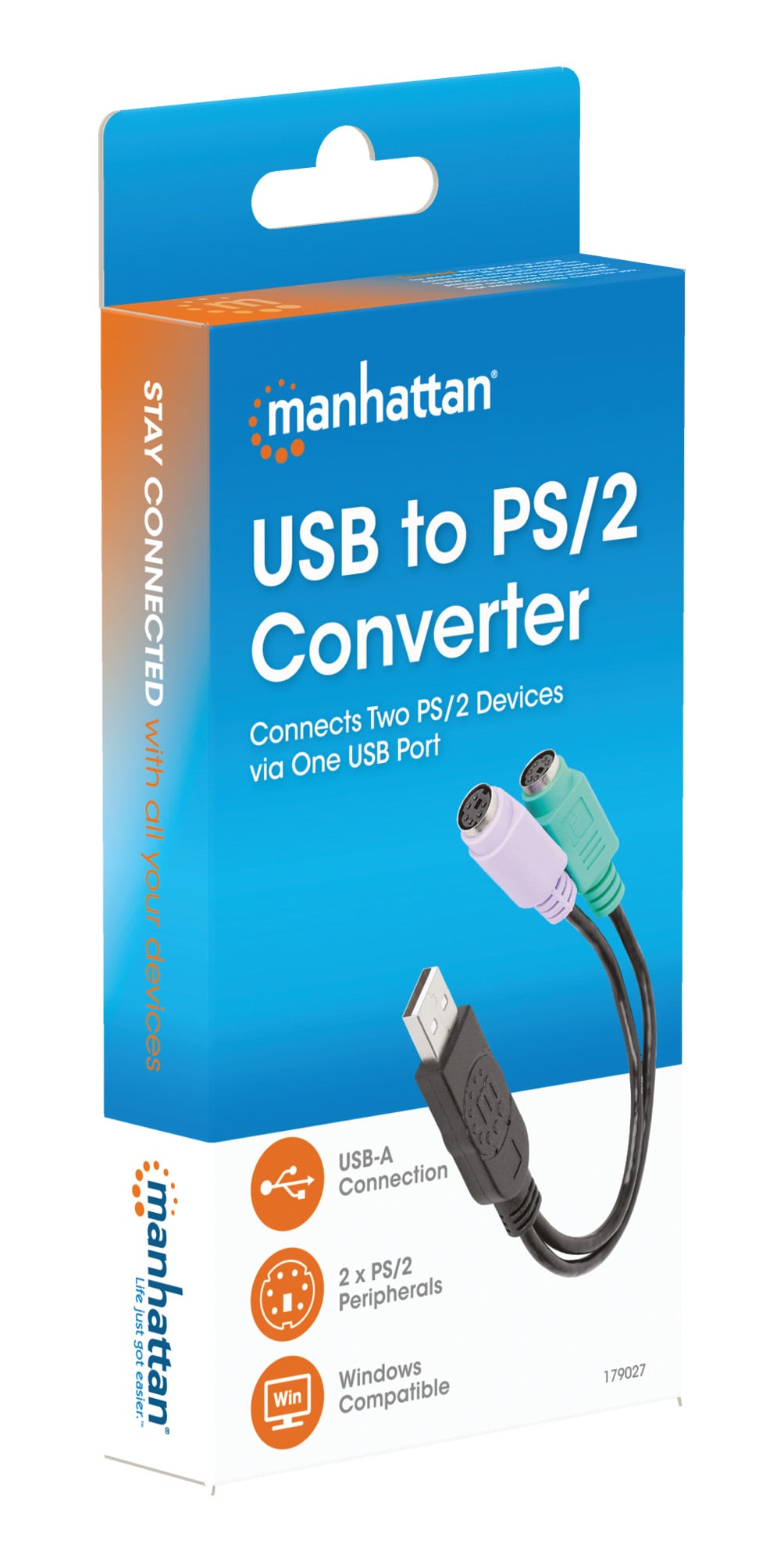 Adattatore USB a doppio PS/2 - Manhattan IDATA Y-PS2/USB