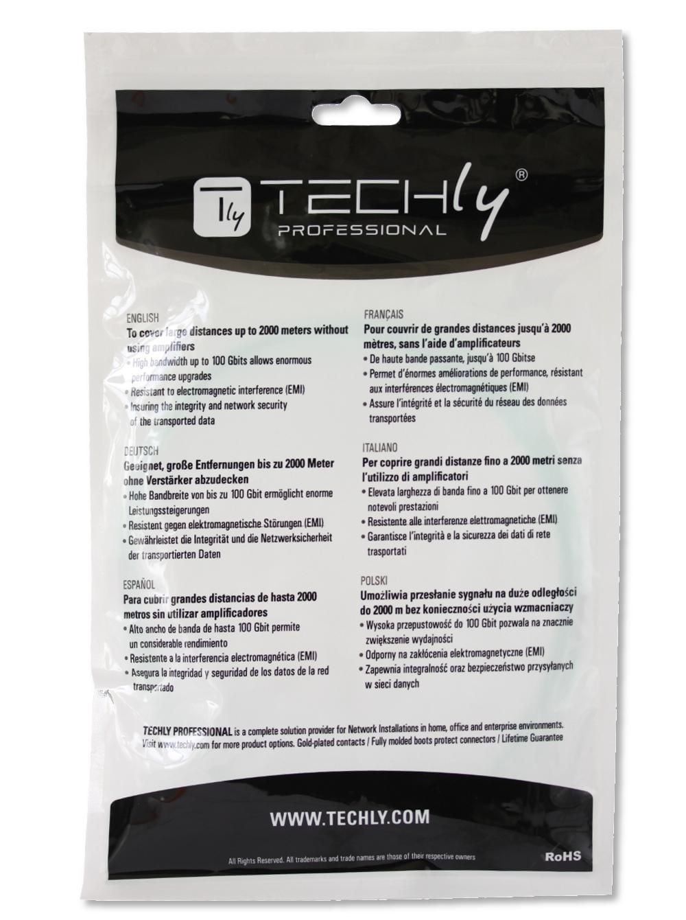 Cavo Fibra Ottica Multimodale OM2 ST/ST 50/125 1m - Techly Professional ILWL D5-A-010