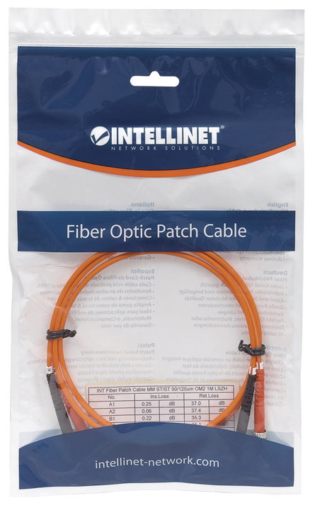 Bretella Fibra Ottica Duplex Multimodale 2m ST/ST OM2 - Intellinet ILWL D5-A-020I