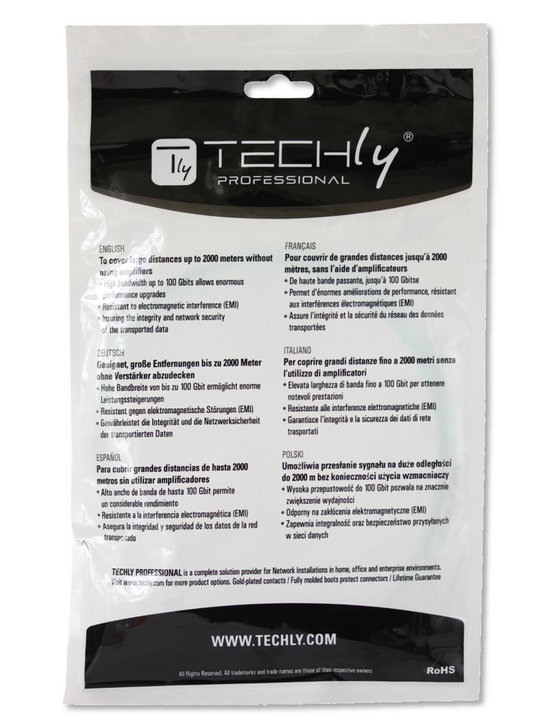 Multimodal Fiber Cable OM 3 ST/LC 50 / 125 10 m - Techly Professional ILWL D 5 -STLC- 100 /OM 3