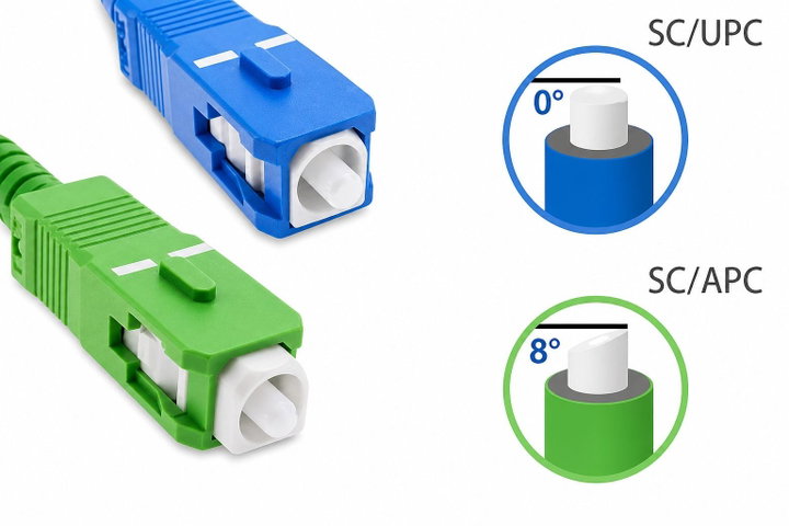 Cavo Fibra Ottica Monomodale OS2 SC-APC/SC-UPC 9/125 7m - Techly Professional ILWL D9-M-070TY