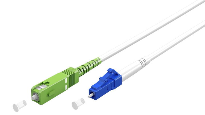 Cavo in Fibra Ottica FTTH Monomodale SC-APC (8°)/LC-UPC OS2 9/125 Simplex 3m - Goobay ILWL D9-MAL-030