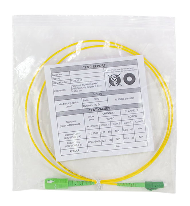 Cavo fibra ottica monomodale OS2 SC/APC-LC/APC 9/125 5m - Logilink ILWL D9-MALA-050