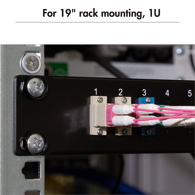 Pannello di Distribuzione 24 bussole SC Duplex / LC Quad 1U Nero - Logilink ILWL FOP-24SCD-BK
