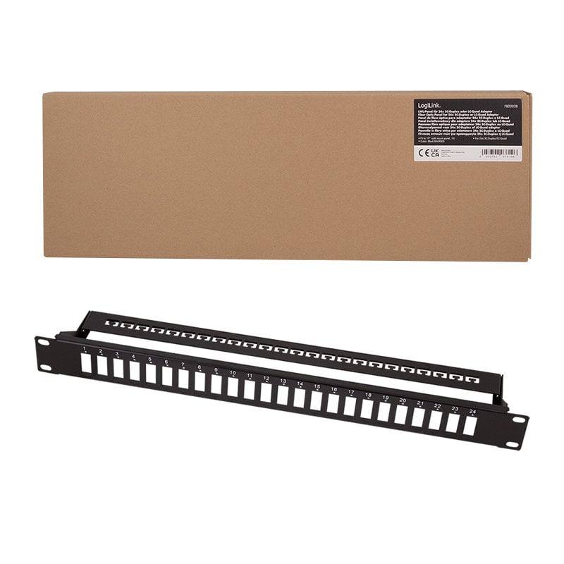 Pannello di Distribuzione 24 bussole SC Duplex / LC Quad 1U Nero - Logilink ILWL FOP-24SCD-BK