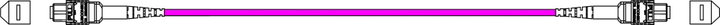 Cavo Patch 12 Fibre MTP-F/MTP-F OM4 Code B 1m - ILWL MTP12-OM4-B01