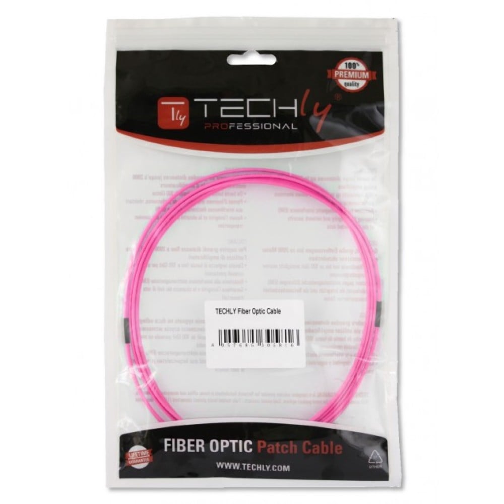 Multimodal fibre cable OM 4 LC/LC 50 / 125 10 m - Techly Professional ILWL OM 412 -LCLC- 100 T