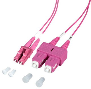 Cavo Fibra Ottica Multimodale OM4 SC/LC 50/125 10m - Techly Professional ILWL OM412-LCSC-100T