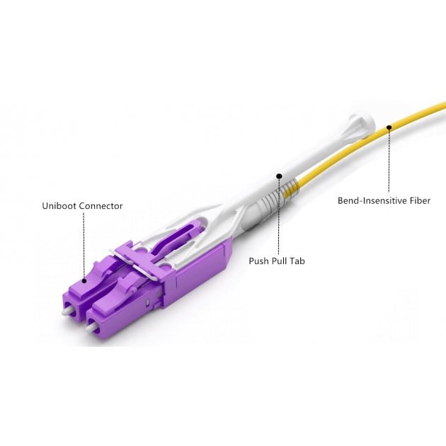 Cavo Fibra Ottica Multimodale Uniboot HD OM4 LC/LC 50/125 1m - Techly Professional ILWL OM4U-LCLC-010TY
