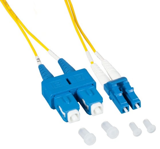 Cavo Fibra Ottica Monomodale OS2 SC/LC 9/125 10m - Techly Professional ILWL OS212-LCSC-100T