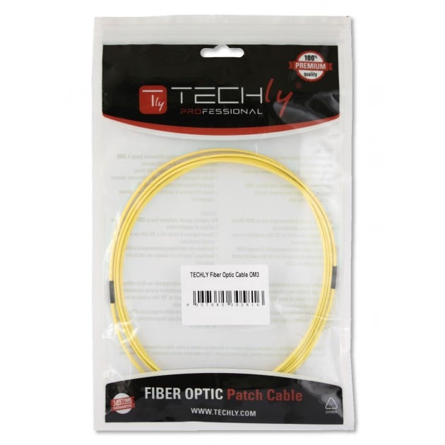 Cavo Fibra Ottica Monomodale Uniboot HD OS2 LC/LC 9/125 10m - Techly Professional ILWL OS2U-LCLC-100TY