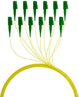 Set 12 Pigtail Fiber Optic Monomodal OS 2 LC/APC G 652 D 2 m Yellow - ILWL PG-LC/APC-OS 2