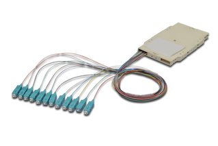 Junction box equipped with 12 pigtail multimodal fiber OM 3 SC 50 / 125 2 m - OEM ILWL PG-SC-OM 3 -SPC