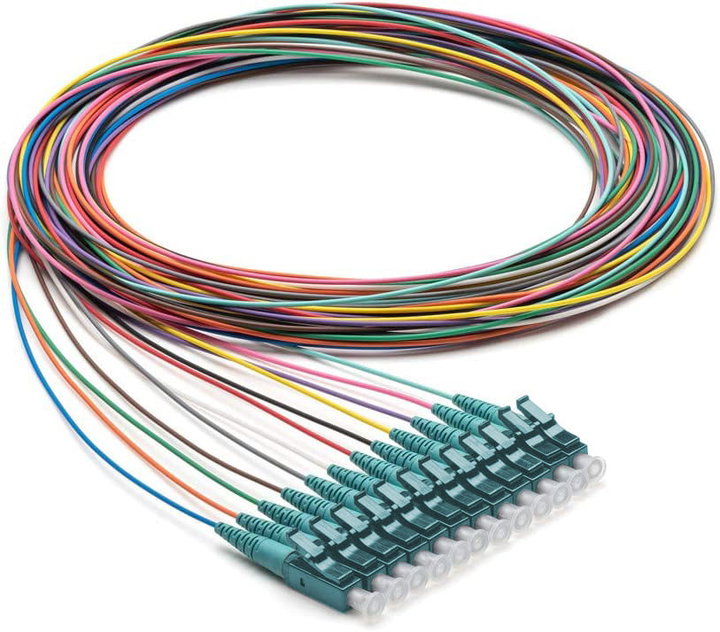 Cassetta di giunzione attrezzata con 12 pigtail fibra multimodale OM3 SC 50/125 2m - OEM ILWL PG-SC-OM3-SPC