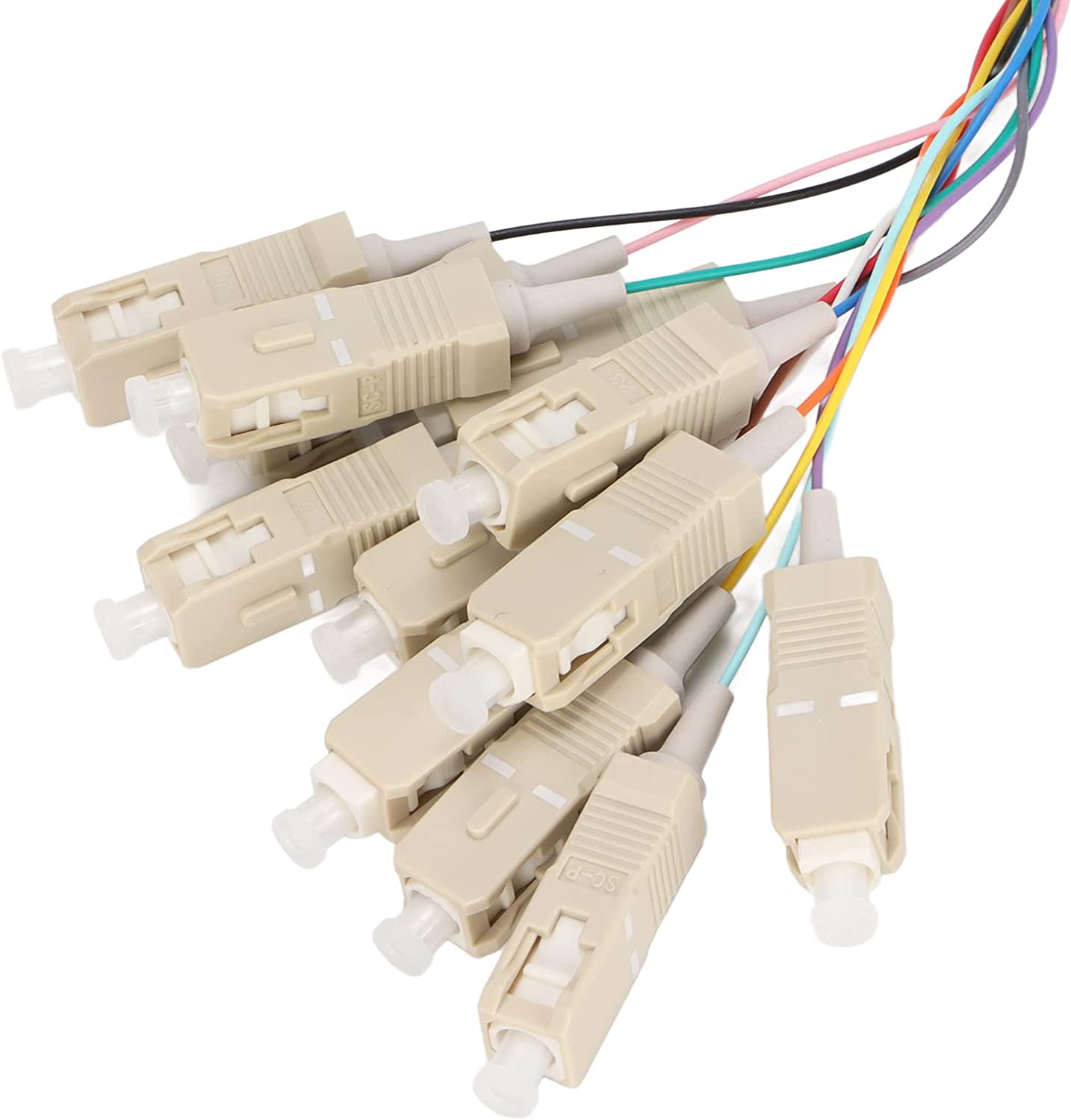 Set 12 Pigtail Fibra Ottica Multimodale OM3 SC 50/125 2m - Techly Professional ILWL PG-SC-OM3