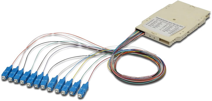 Junction box equipped with 12 pigtail fiber monomodal OS 2 SC/APC 9 / 125 2 m - OEM ILWL PG-SC-OS 2 A-SPC