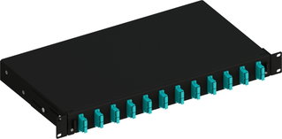 Cassetto Ottico 19'' 1HE Scorrevole 12 Bussole SC Duplex Multimodale OM3 Nero - Techly Professional ILWL SB-12SCDM3B