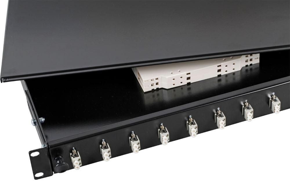 Cassetto Ottico 19'' con 12 bussole LC Duplex Multimodale OM2 Nero - ILWL SB-DT-12LCDM