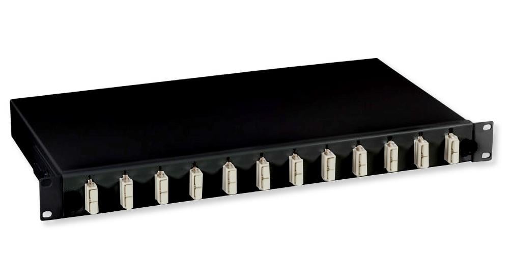 Cassetto Ottico 19'' con 12 bussole SC Duplex Multimodale OM2 Nero - ILWL SB-DT-12SCDM