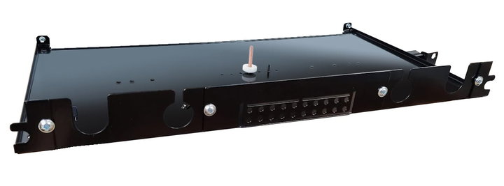 Cassetto ottico 19" 1HE 12 bussole SC Simplex multimodale nero - OEM ILWL SB-DT-12SCSM