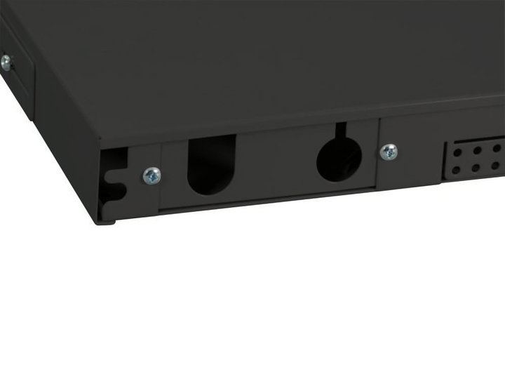 Cassetto ottico 19" 1HE 12 bussole SC Simplex multimodale nero - OEM ILWL SB-DT-12SCSM