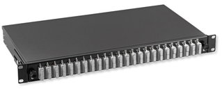 Cassetto ottico 19" 1HE 24 bussole SC Duplex multimodale OM2 nero - OEM ILWL SB-DT-24SCDM